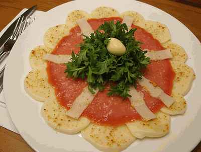 Carpaccio plated